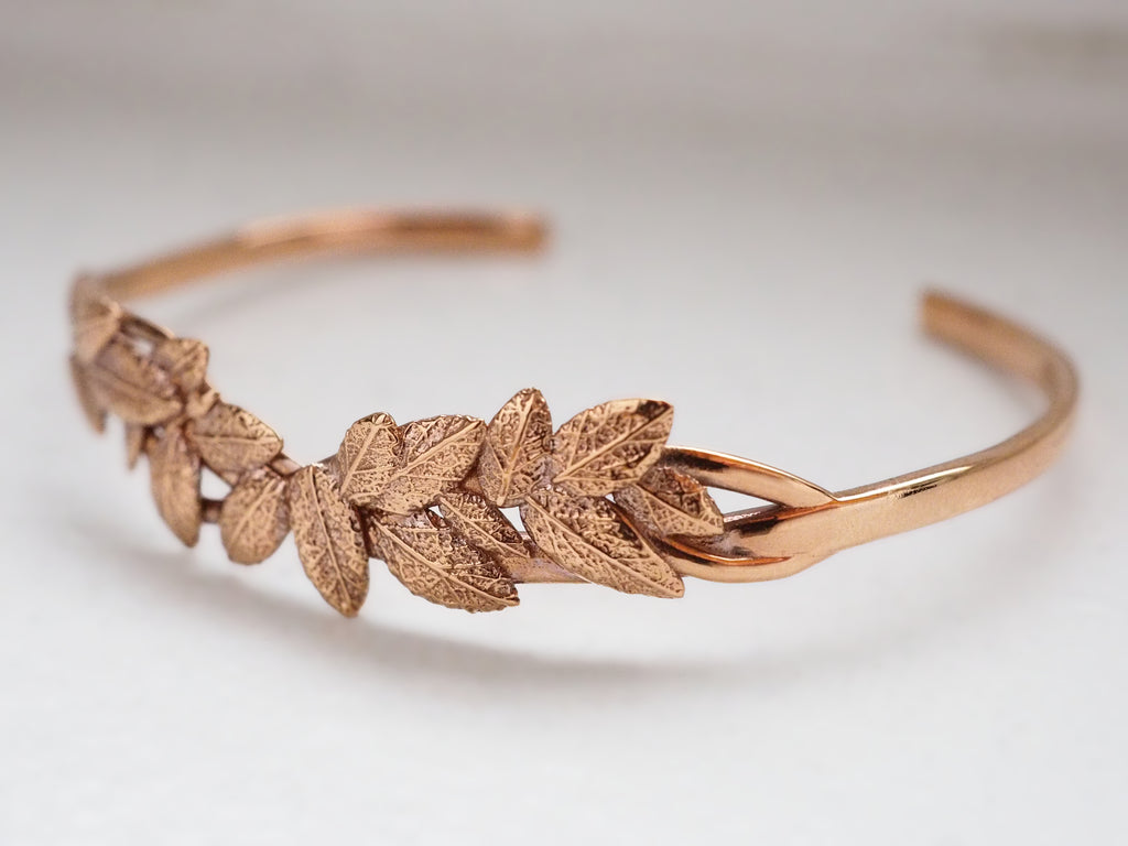 Rose Gold Leaf Bracelet 2024