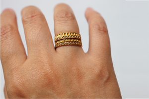 Jewelry - Geometric Stack Rings Set 1 - X and V Ring - Two Perfect Souls