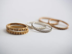 Jewelry - Geometric Stack Rings Set 1 - X and V Ring - Two Perfect Souls